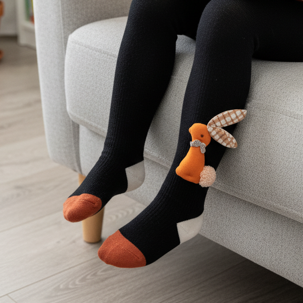 Bunny tights for girls