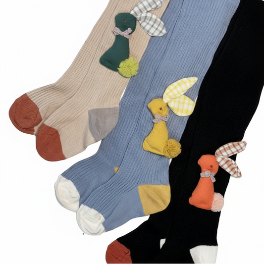 Bunny tights for girls
