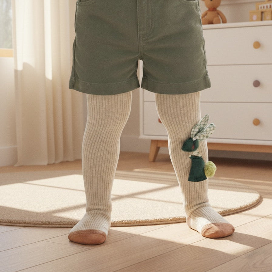 Bunny tights for girls