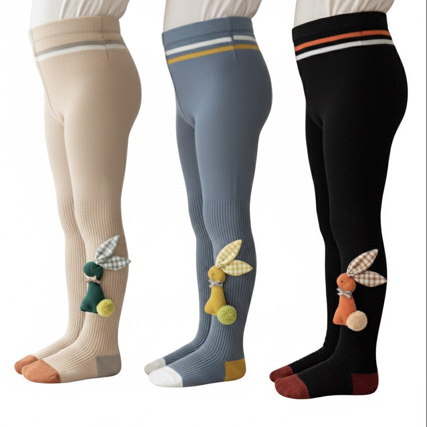 Bunny tights for girls
