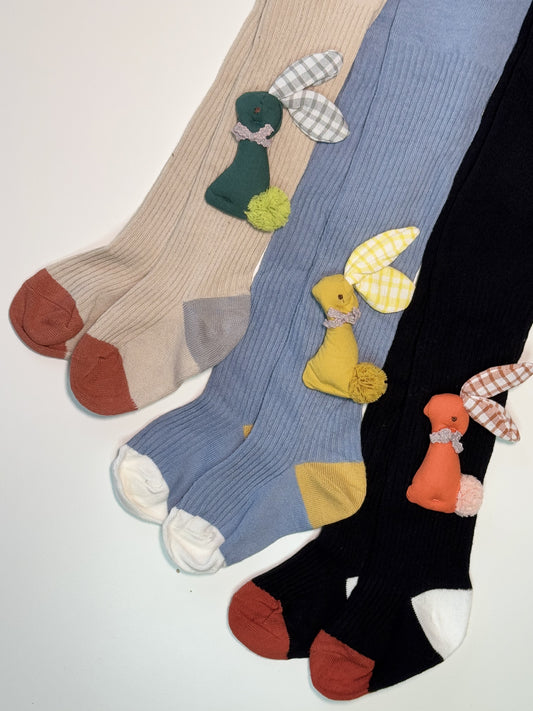 Bunny tights for girls